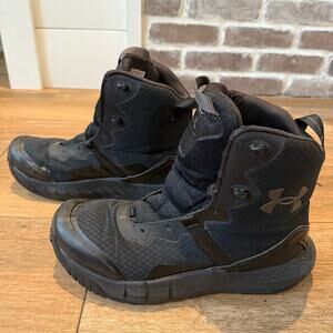 Under Armour Micro G Valsetz Side Zip Tactical Boots Mens Size 10 All Black
